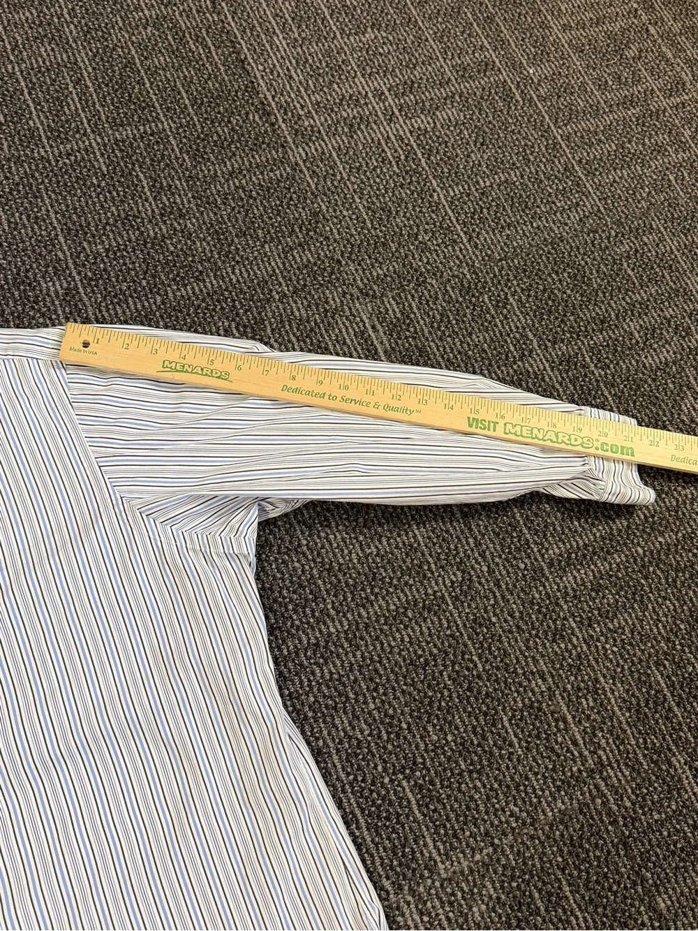 Ralph Lauren Classic Fit Striped Button Down Shirt Blue White Pony Mens 17 1/2